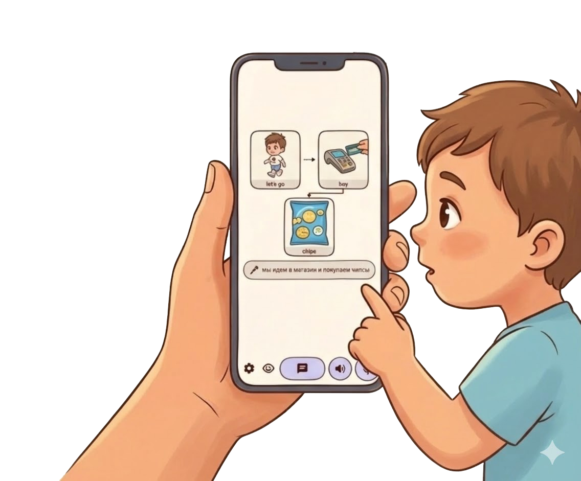 Child using True PECS